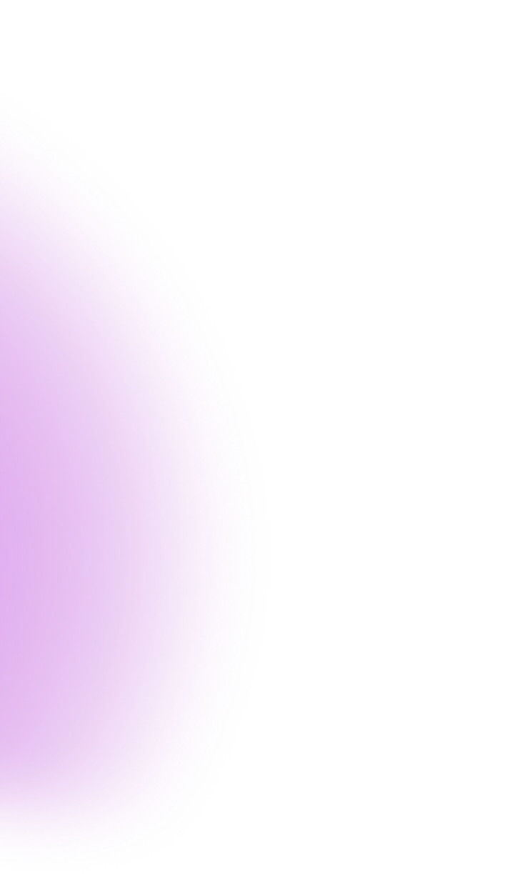 A soft, abstract gradient design with a glowing purple and pink hue concentrated on the left side