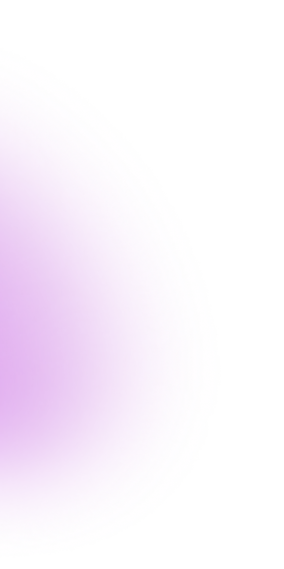 A soft, abstract gradient design with a glowing purple and pink hue concentrated on the left side